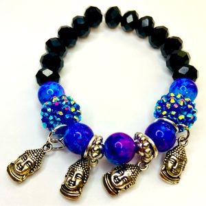 Beautiful Buddha head crystal bracelet